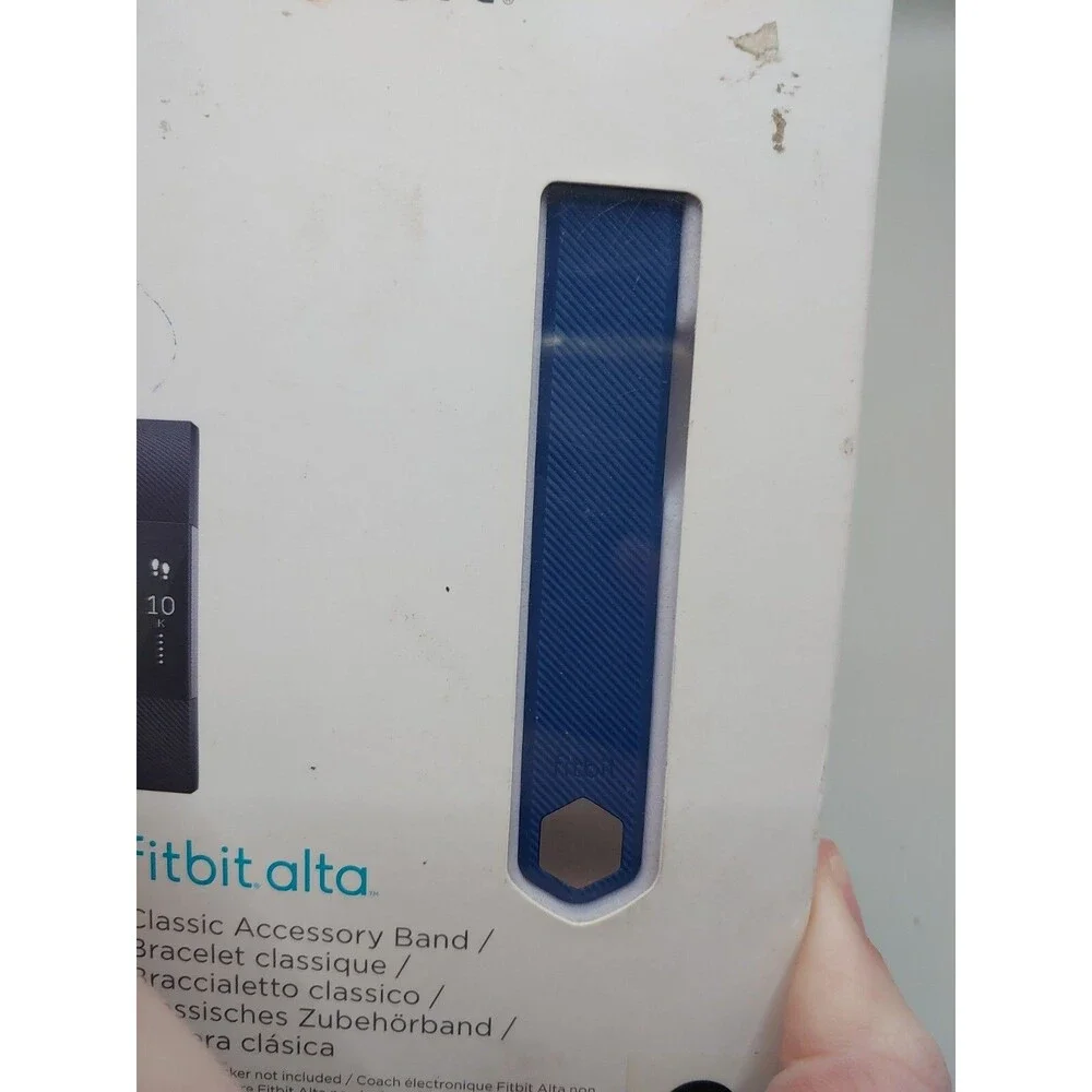 Fitbit FB158ABBUL Alta Classic Band Blue Size Large